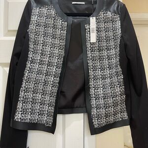 Cropped color block jacket new with tag